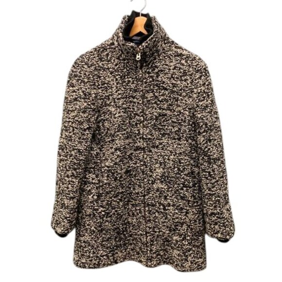 J.Crew Italian Wool Tweed Boucle Lodge Coat Jacket Womens Size 2 Speckled Winter - Picture 2 of 14